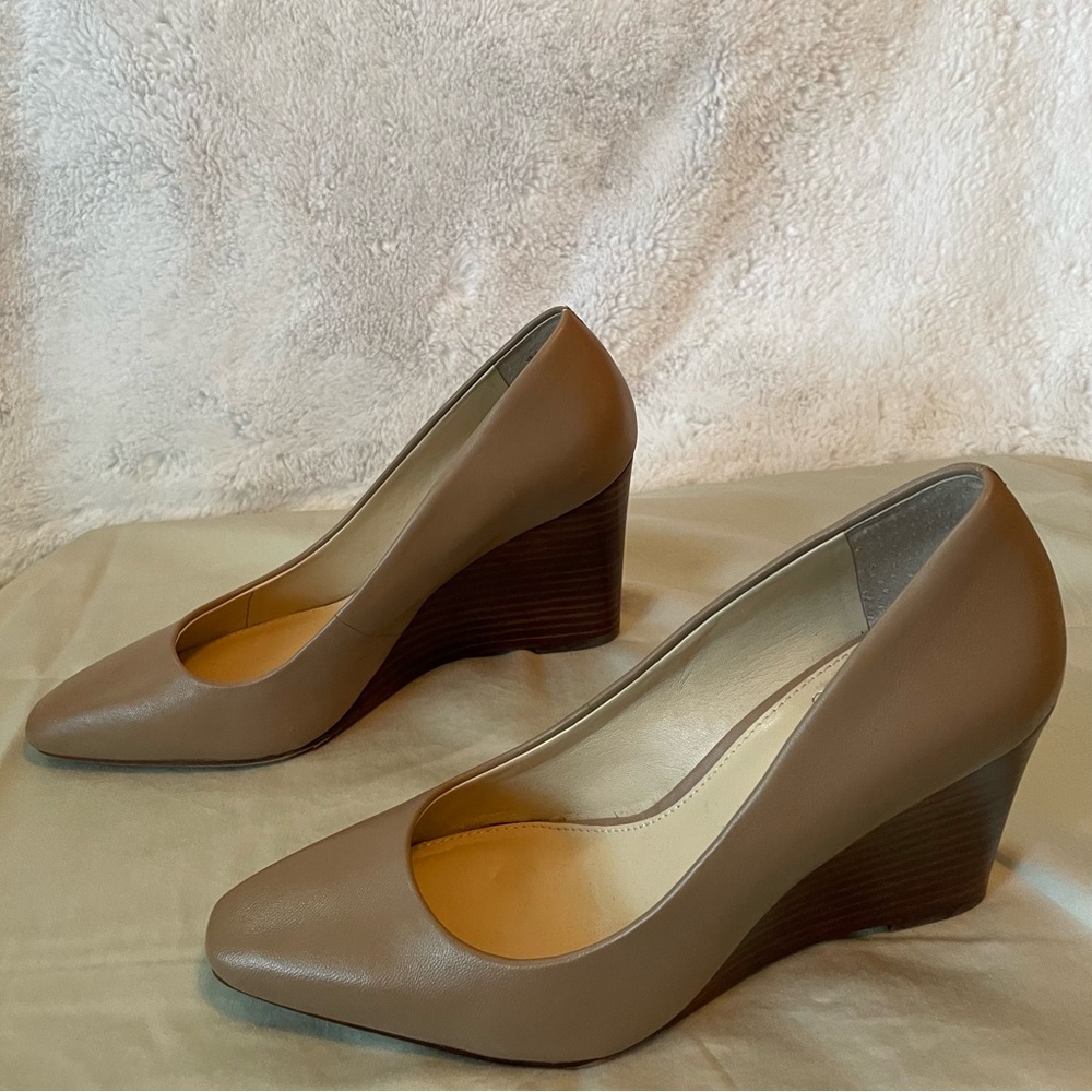 Vince Camuto Tan Wedge Pumps